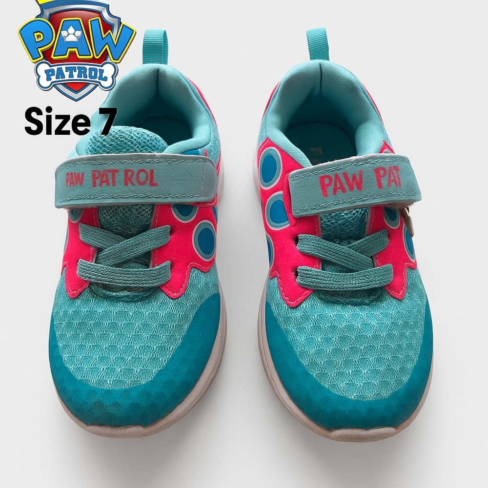 Paw Patrol Kids Sneakers – Blue & Pink, Size 7